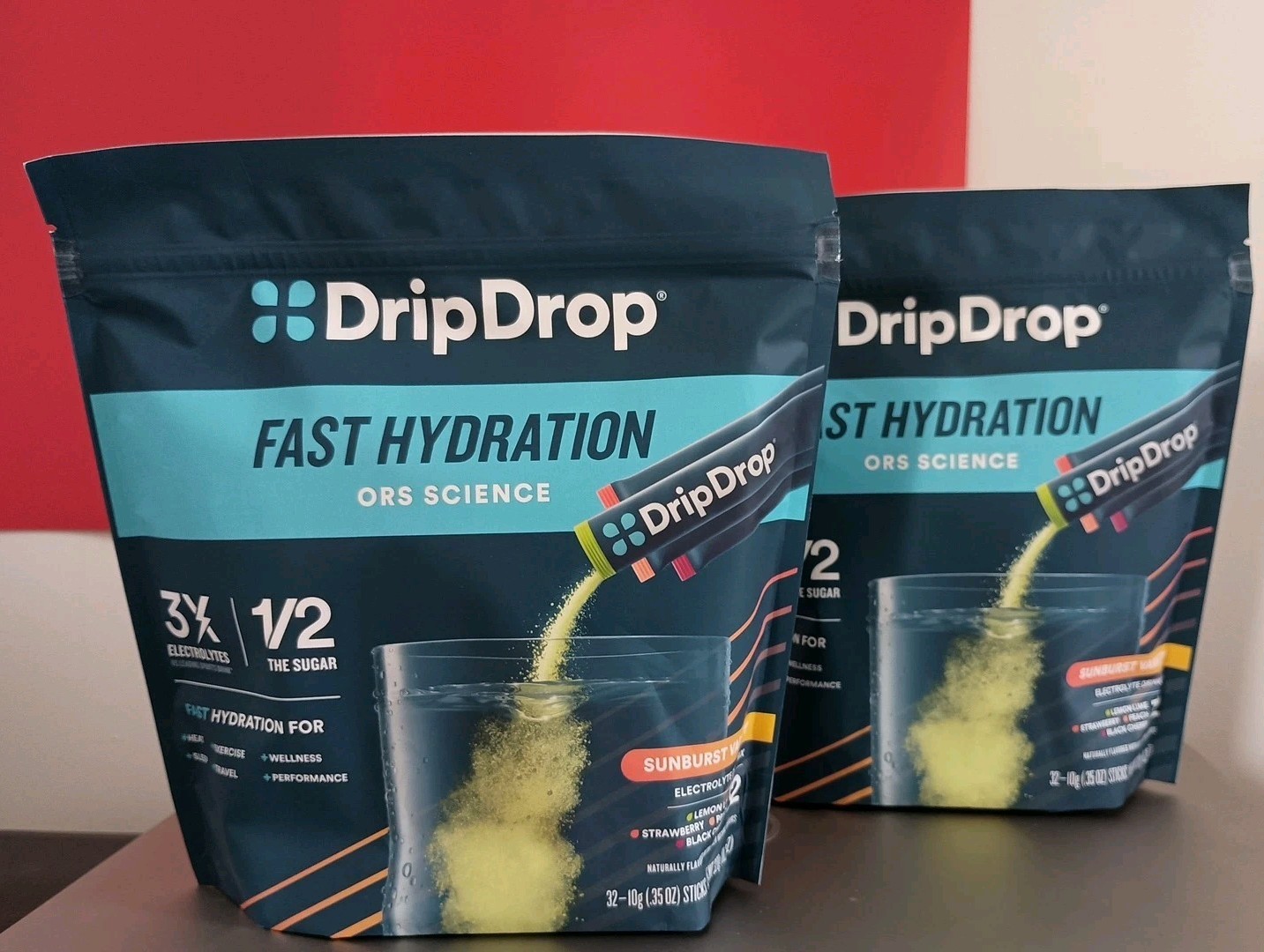 (2 Pack) DripDrop Hydration – Sunburst Variety Drink Mix-64 Single Servings