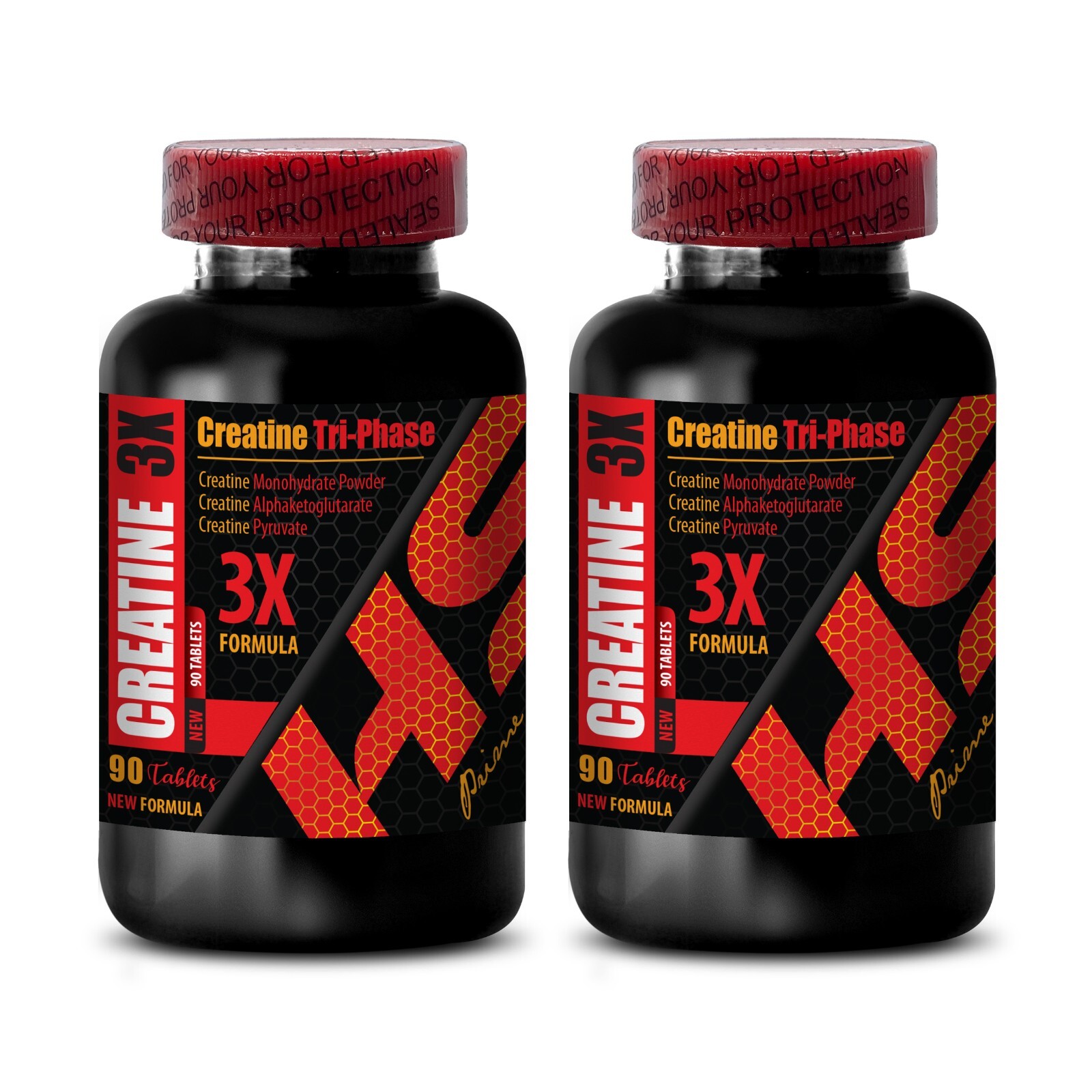 creatine pills – CREATINE 3X – creatine monohydrate pills – 2 Bottles