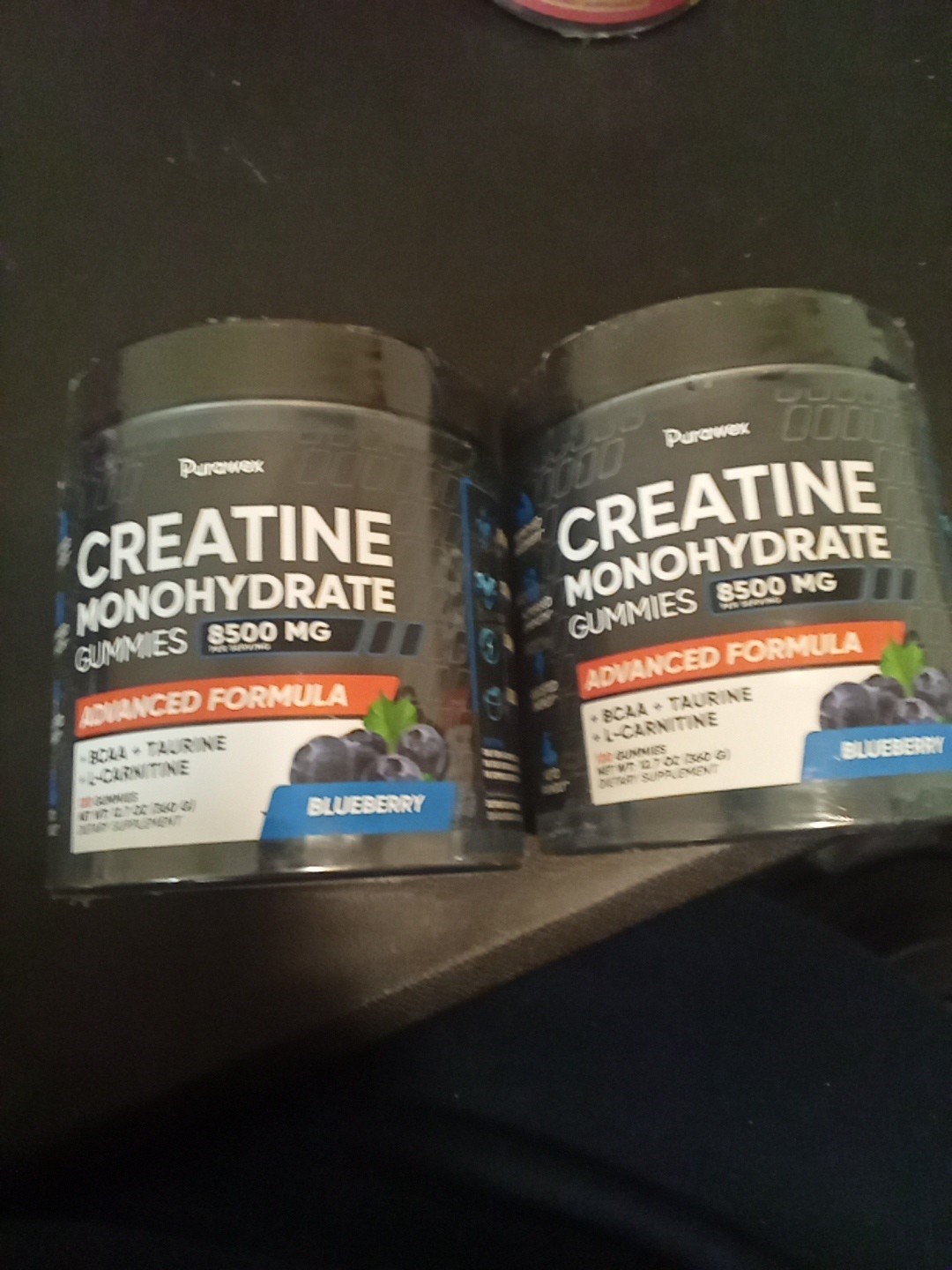 2pkPurawex Creatine Monohydrate Gummies 8500mg Strength Energy Blueberry 120each