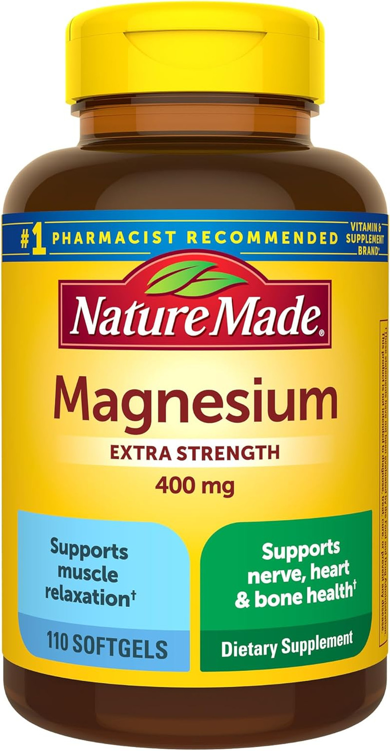 Nature Made Extra Strength Magnesium Oxide 400 Mg, Magnesium Supplement for Musc