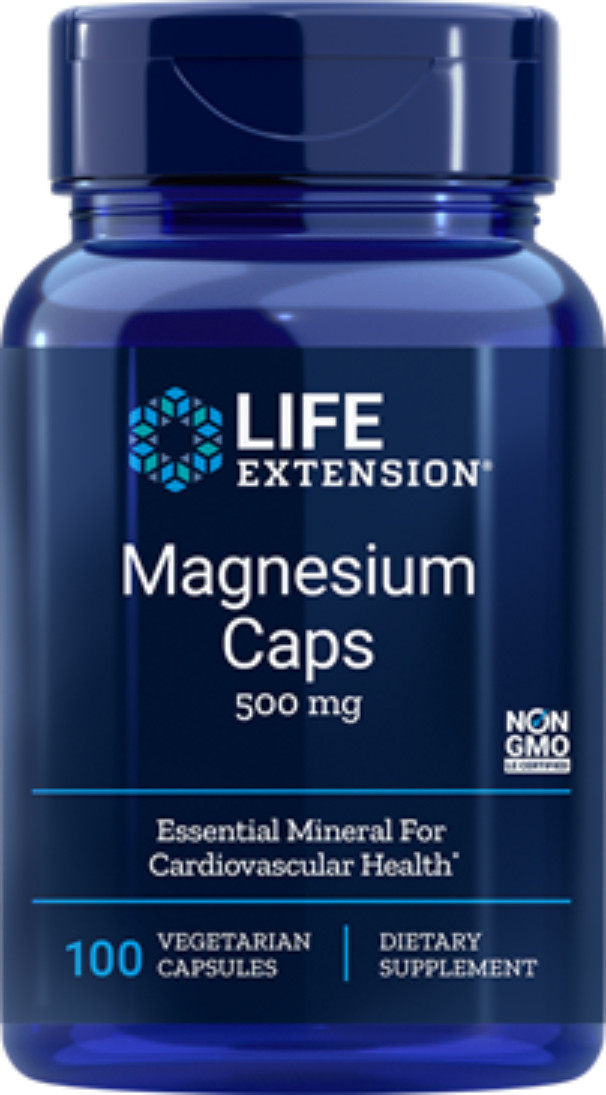 FOUR PACK SALE Life Extension Magnesium Caps 500 mg 100 veg caps TAKE OFF $5