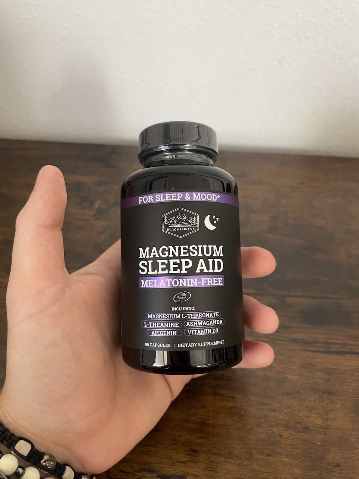 Magnesium Sleep Aid Melatonin Free 90 Capsules Black Forest