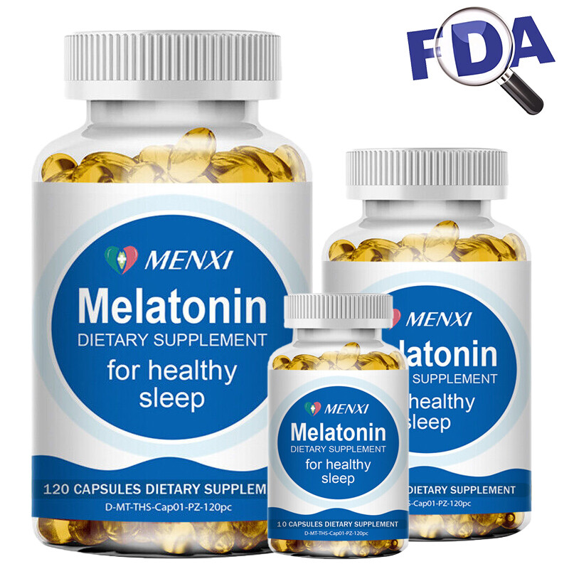 NEW Melatonin Capsules 10mg 10/60/120ct 1 Bottles Melatonin Capsules for Adults