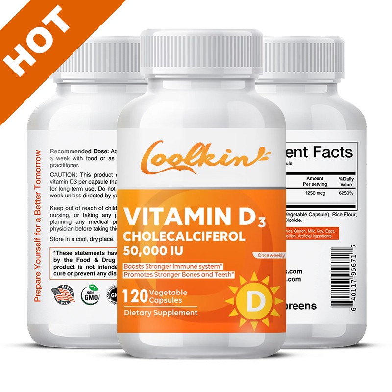 Vitamin D3 Cholecalciferol 50,000 IU – Heart, Muscle, Bone, Immune Support New