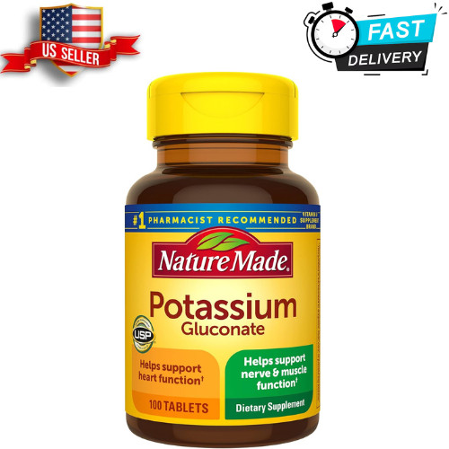 Nature Made Potassium Gluconate 550mg Dietary Supplement Heart Health Supplement