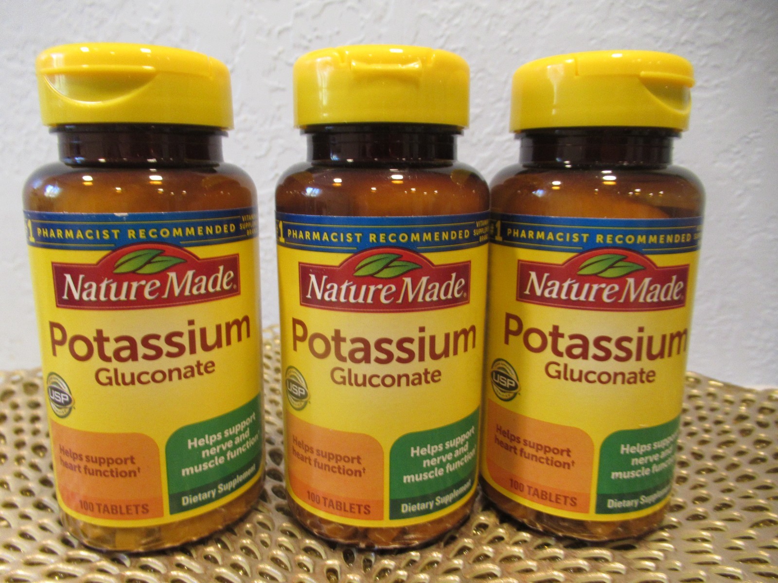 3 Pack Potassium 550mg 300 Tablets (3×100) No Gluten Exp. 1/2028  #1 Recommended