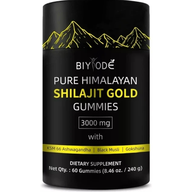 Shilajit Gummies: Pure Himalayan Shilajit with Ashwagandha & 85+ Trace Minerals
