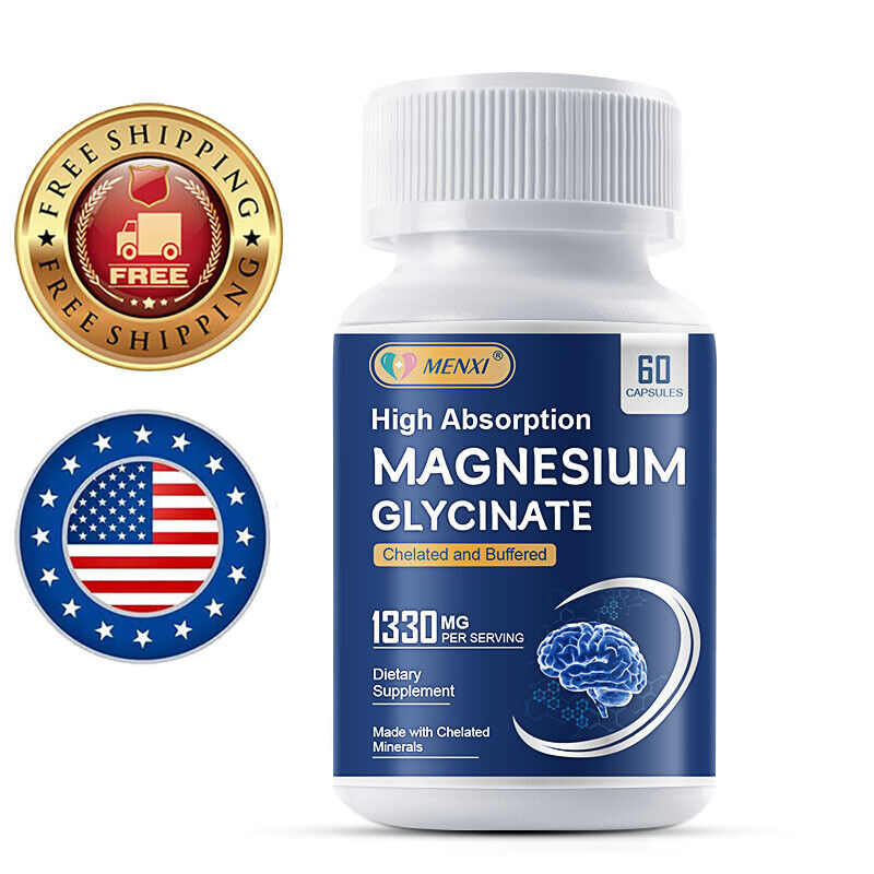 1330MG Magnesium Glycinate Capsules High Absorption Supplement,Sleep Supoprt