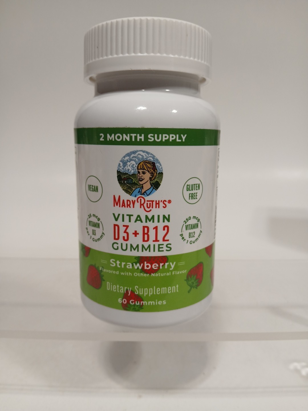 Mary Ruth’s Vitamin D3 + B12 Gummies  Raspberry 30 Gummies *Expires Feb 27