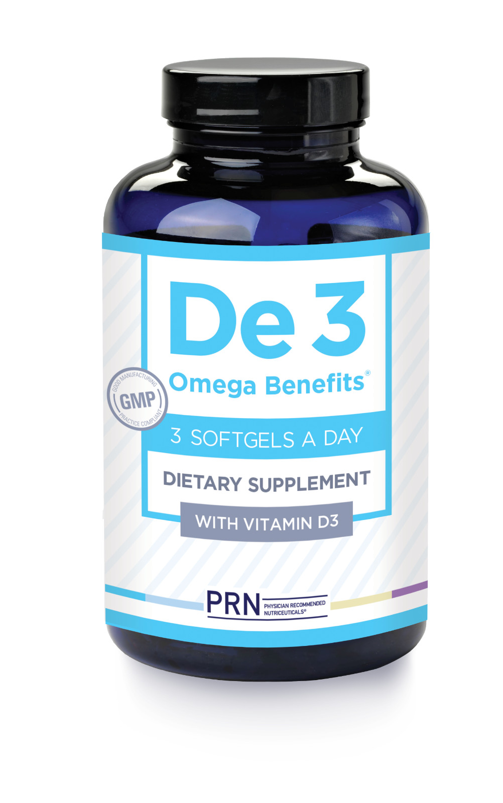 PRN De3 Dry Eye Omega Benefits Dietary Supplement with Vitamin D3 – 270 Softgels