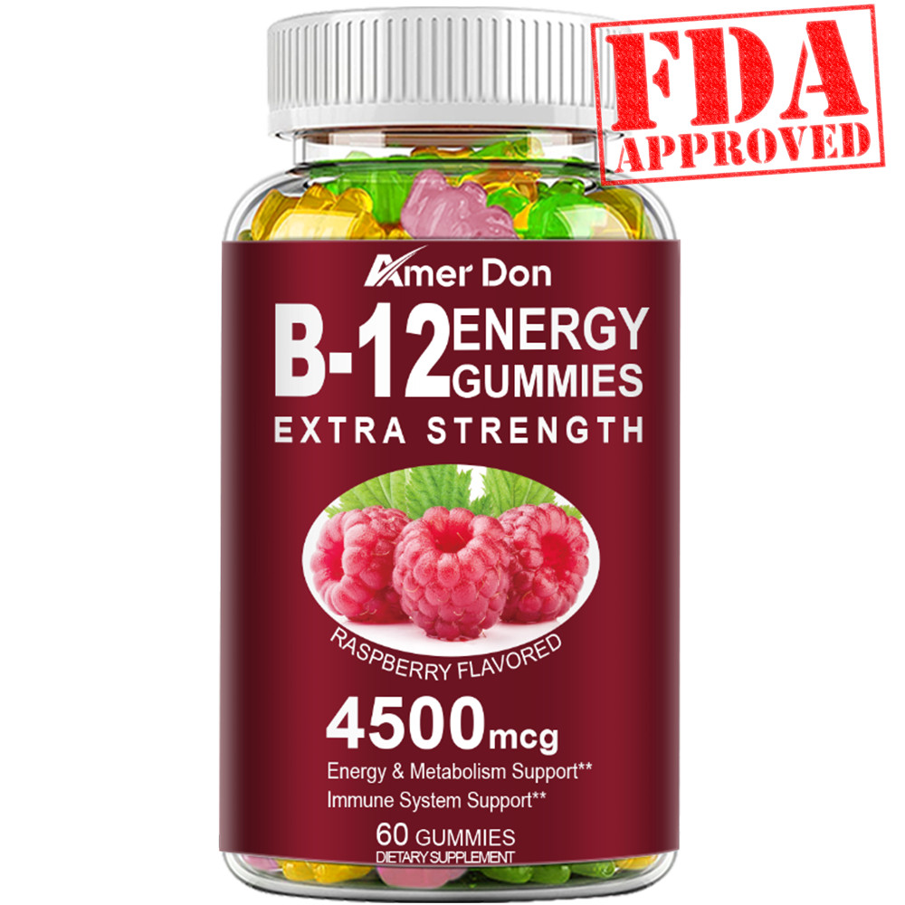 Vitamin B12 Energy Supplement 60 Gummies – Extra Strength Suport Immunity Energy