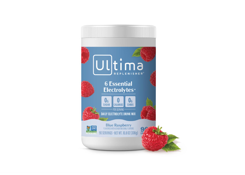 Ultima Replenisher Electrolyte Powder Blue Raspberry 2-Pack x 90 servings