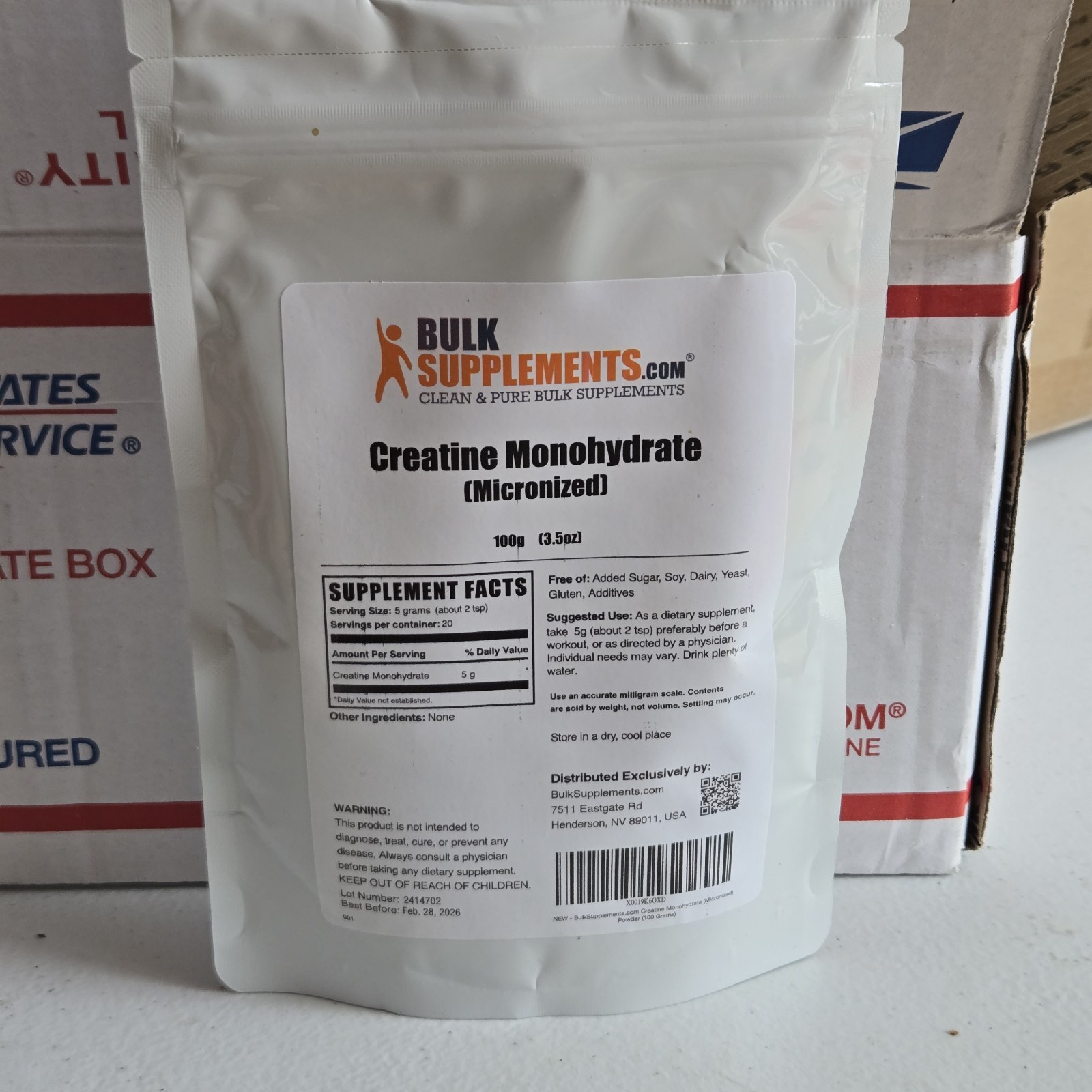 BulkSupplements Creatine Monohydrate (Micronized) Powder – 5g per Serving – 100g