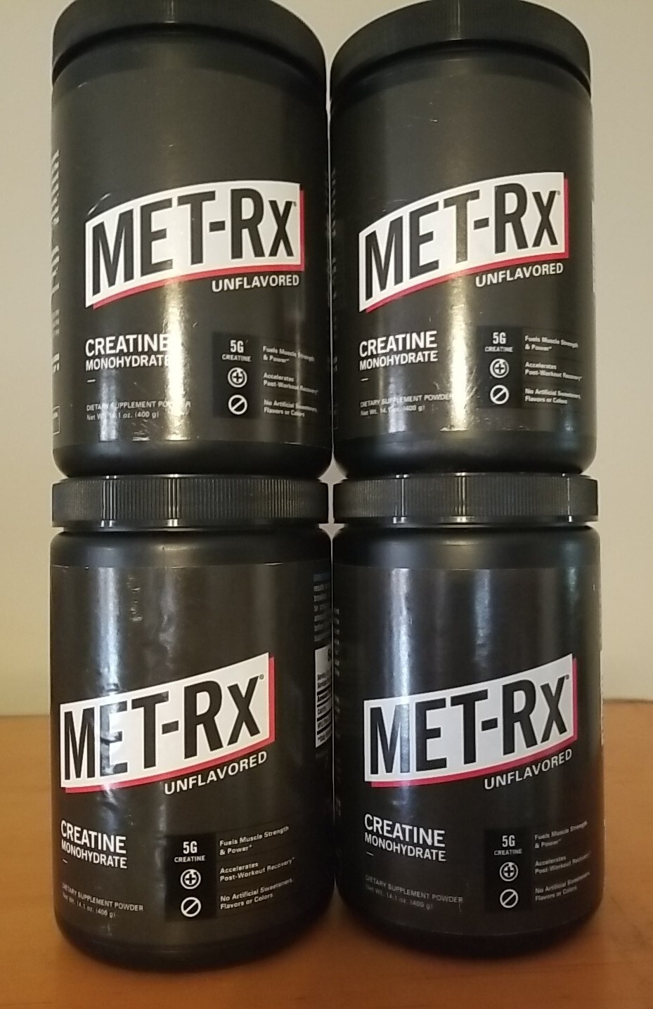 Best By 6/25 – 4 NEW Met-Rx Creatine Monohydrate Powder Unflavored Sealed Metrx