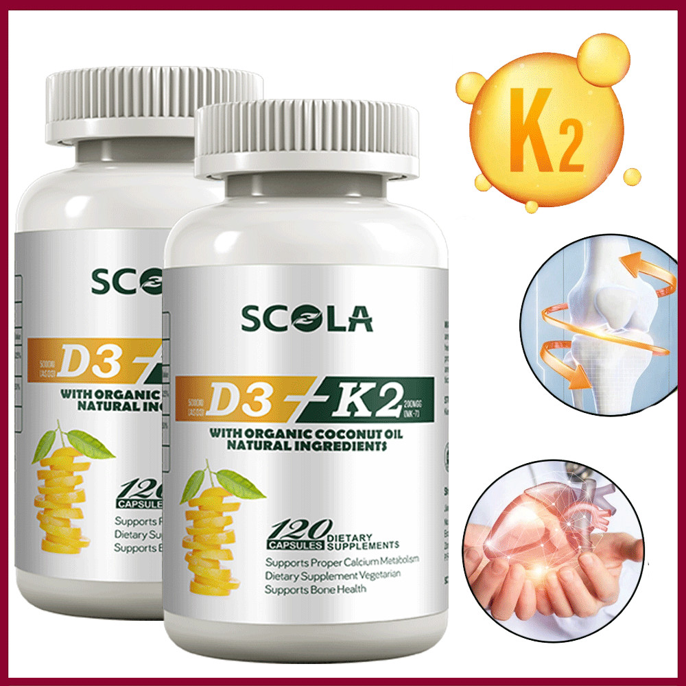 2 Pack – Vitamatic Vitamin D3 K2 Gummies – 240 Count – Supports Healthy Bone