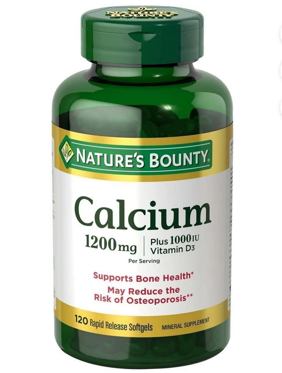 Calcium & Vitamin D by Nature’s Bounty 1200mg Calcium 1000IU Vit D3 120 softgels