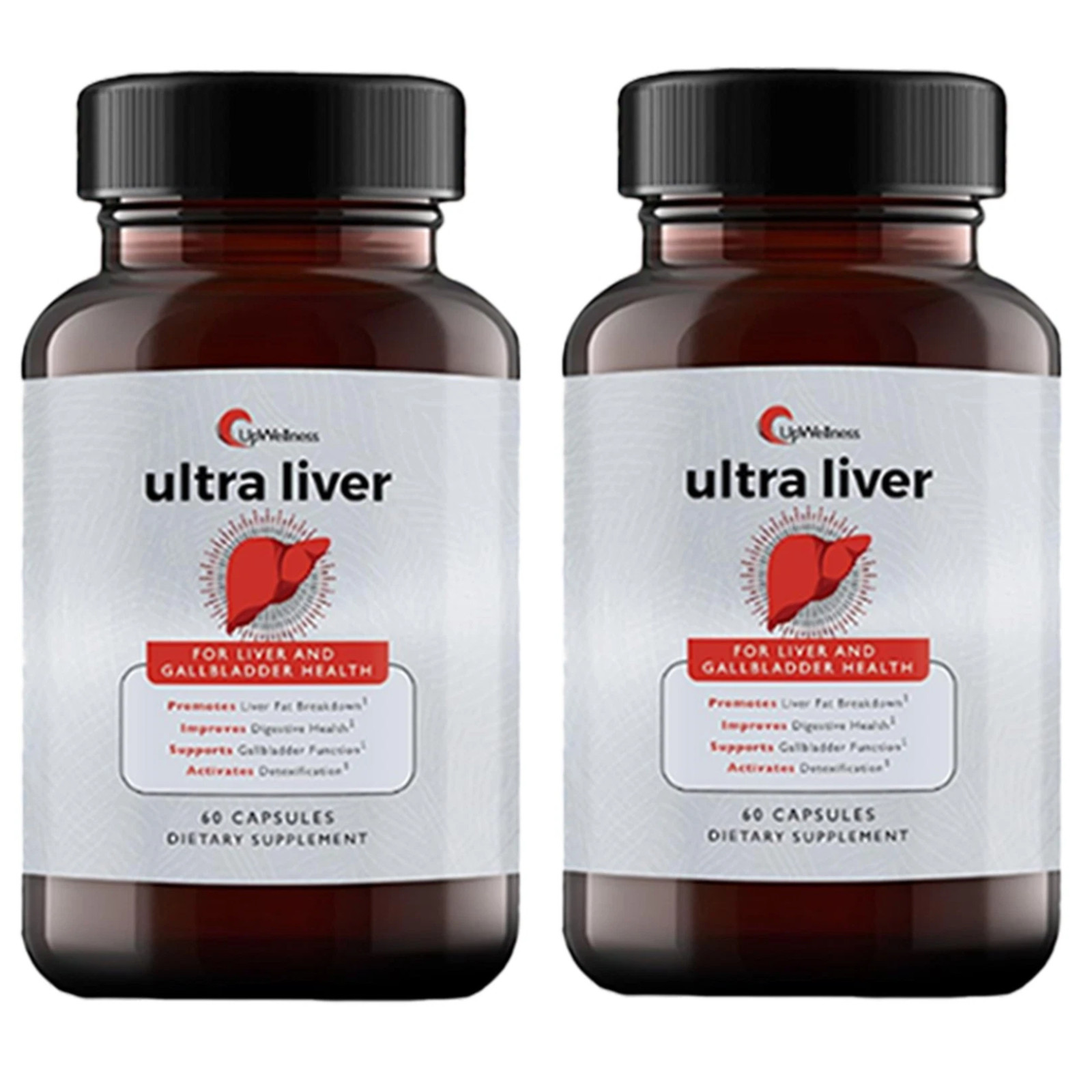 2 pc UpWellness Ultra Liver Supplement for Liver Health and Gallbladder Support