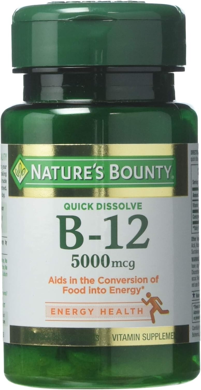 SM Nature’s Bounty Vitamin B-12 5000 mcg, 40 Quick Dissolve Tablets