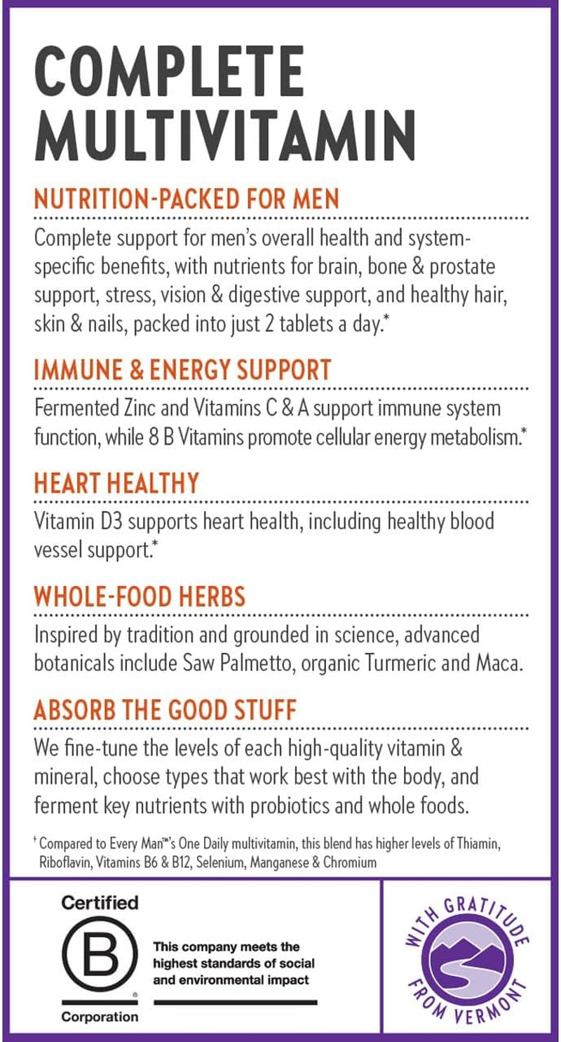 Men’S Multivitamin Advanced Formula for Stress, Brain, Immune, Heart & Energy…