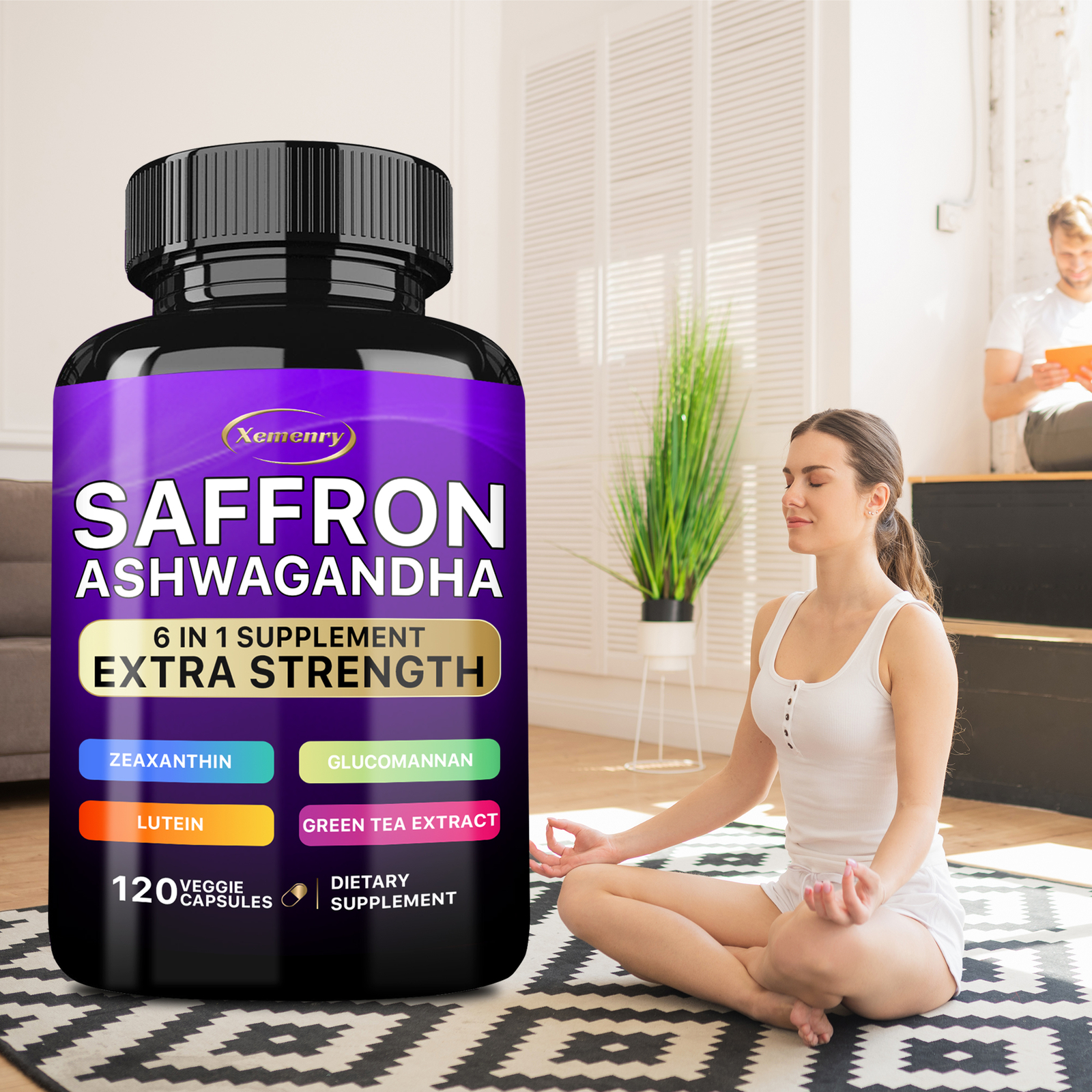 Saffron Ashwagandha – Boost Stamina, Mood & Metabolism, Stress & Anxiety Relief