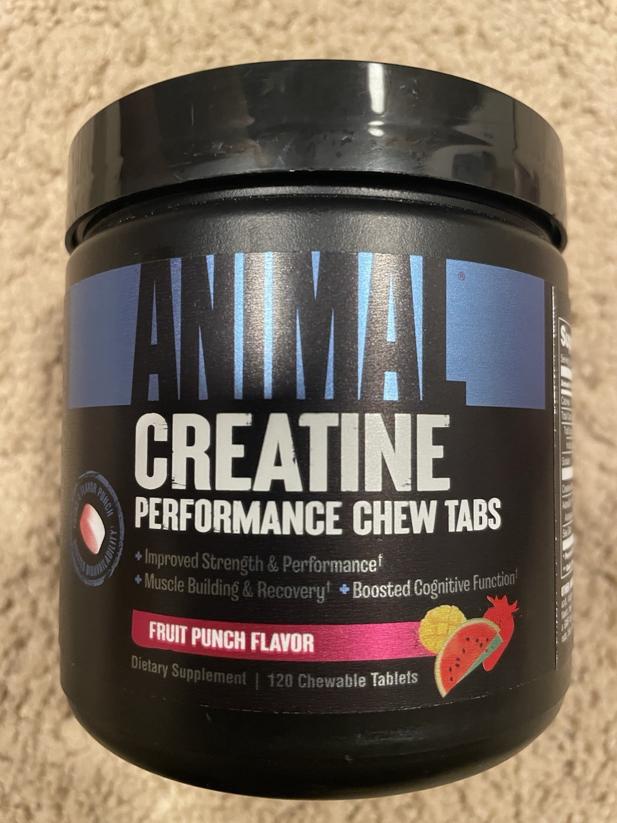 Animal Creatine Performance Chew Tabs Fruit Punch – 120 Tablets 04/2026
