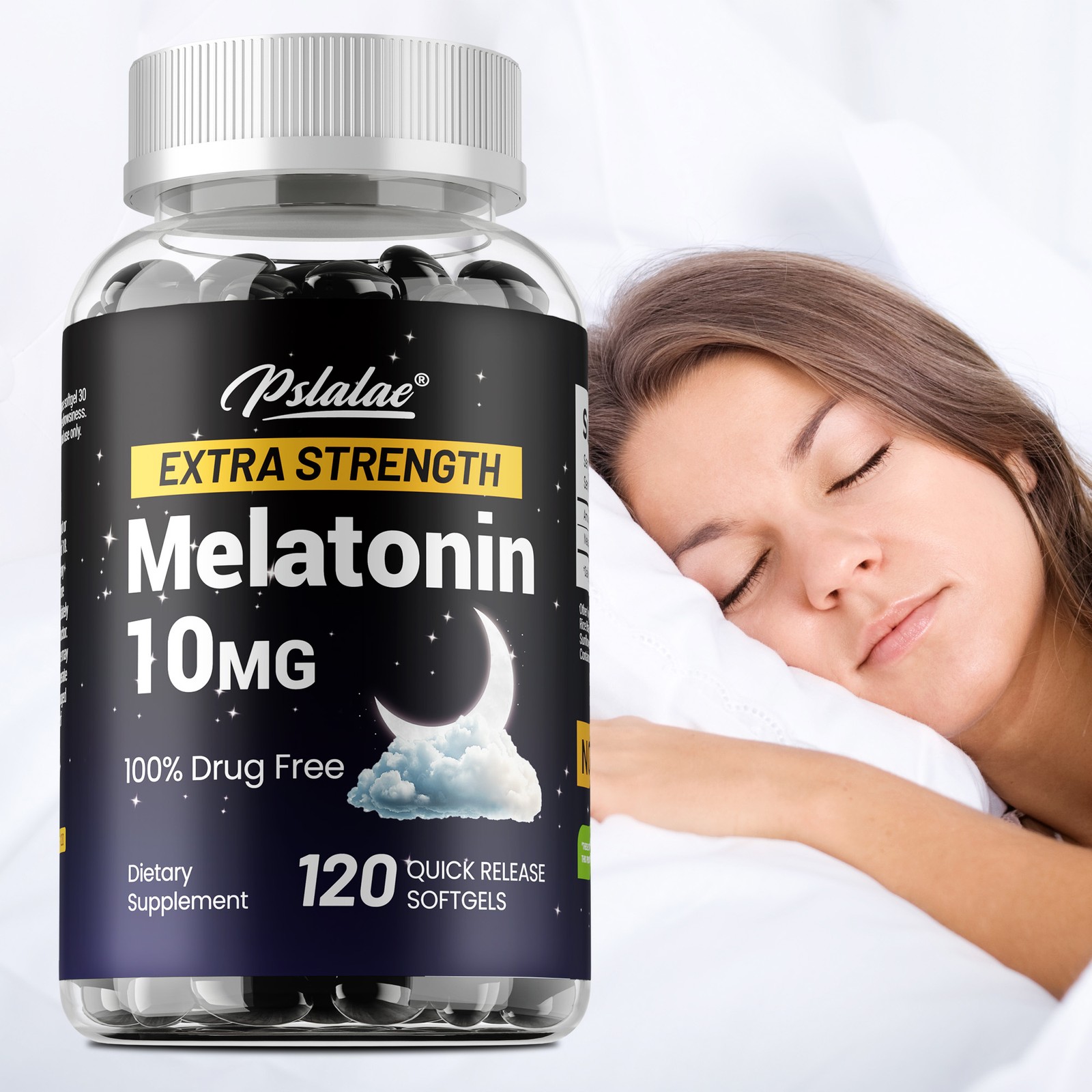 Melatonin 10mg – Powerful Sleeping Aid,Improve Sleep Quality, Promote Relaxation