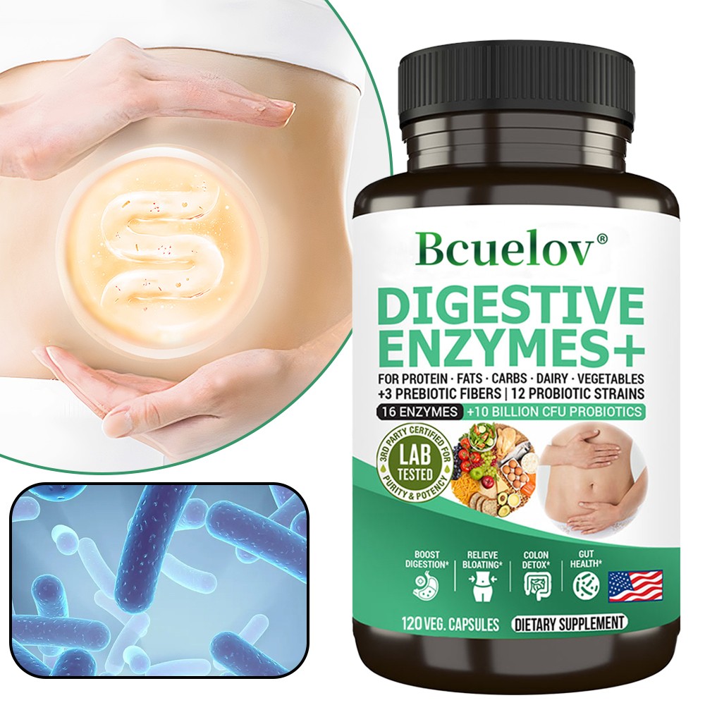 Digestive Enzymes|12 Probiotic Strains 16 Enzymes +10 Billion Cfu Probiotics
