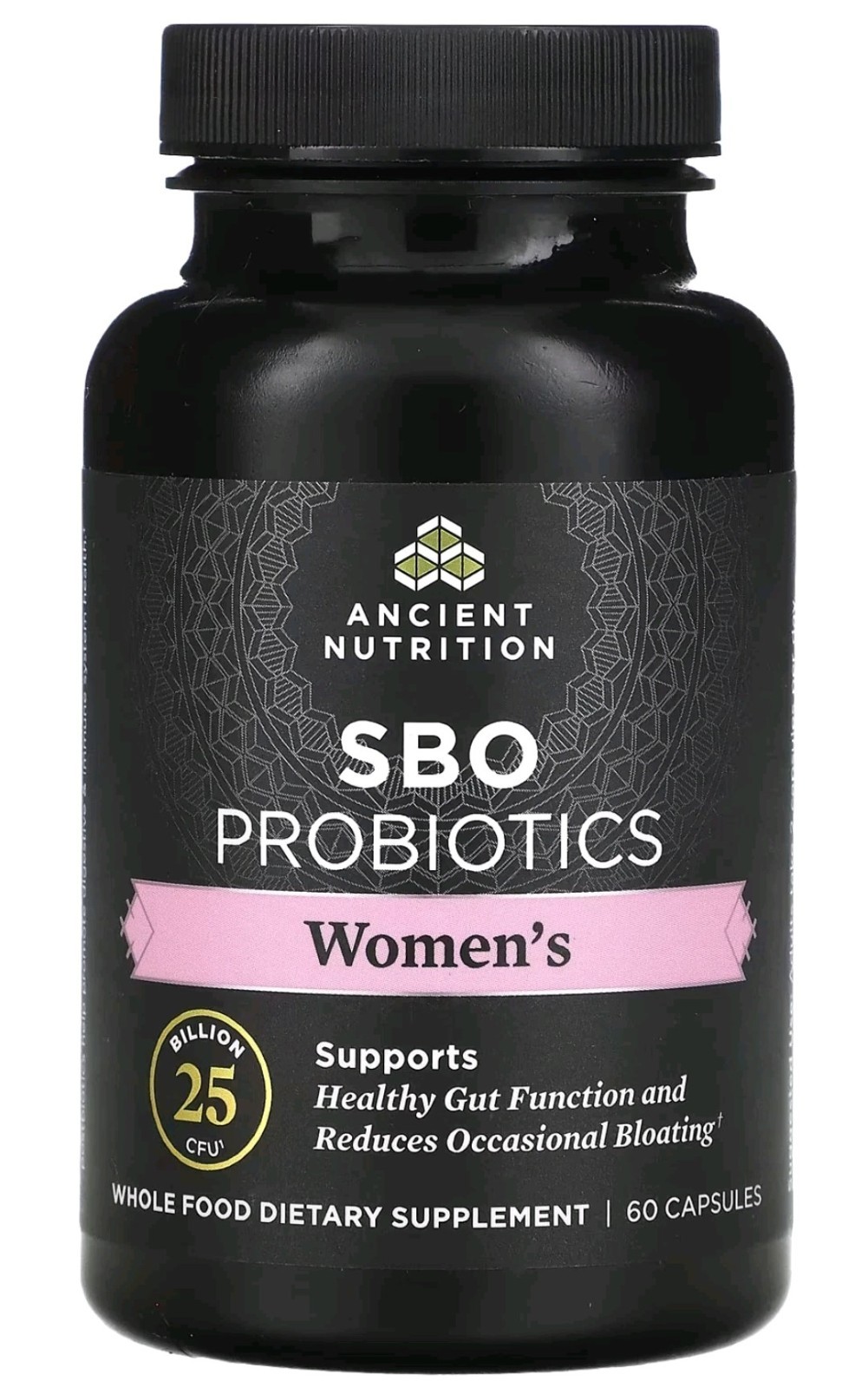 Ancient Nutrition SBO Probiotics Womens 25 Billion Supplement 60 Caps- Exp 4/26+