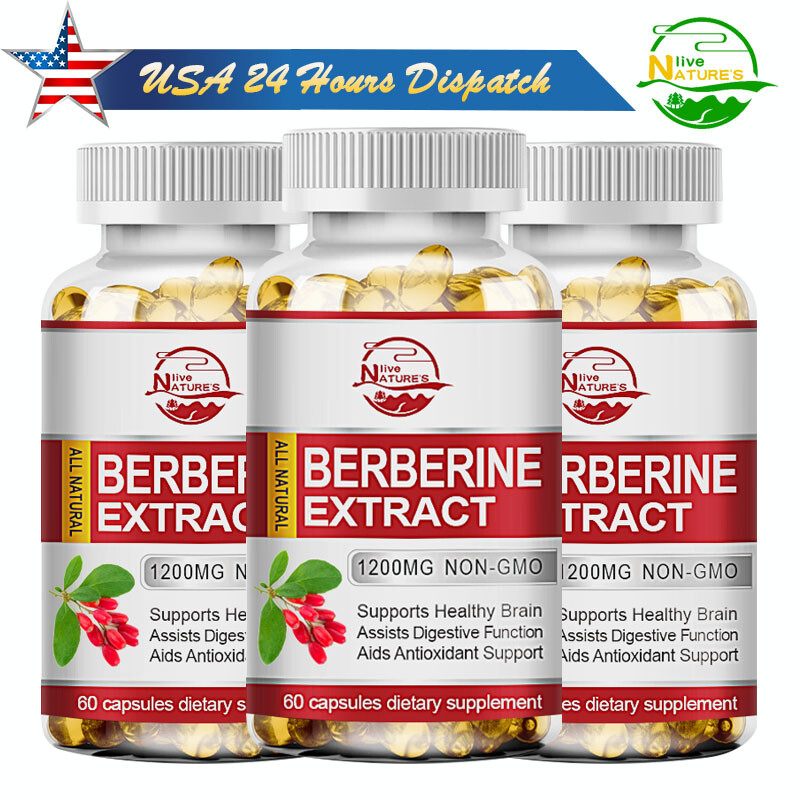 Premium Berberine HCL 1200mg Anti-inflammatory,Blood Sugar Support 180 Softgels