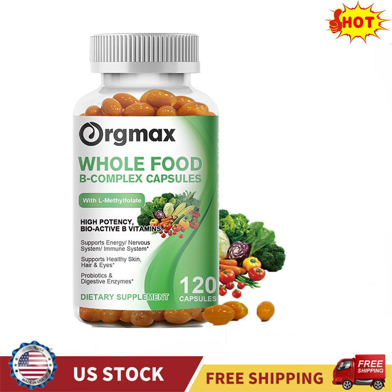 120 Vitamin B Complex Vitamin B Supplement B-Complex Vitamins with B12, B6, B9