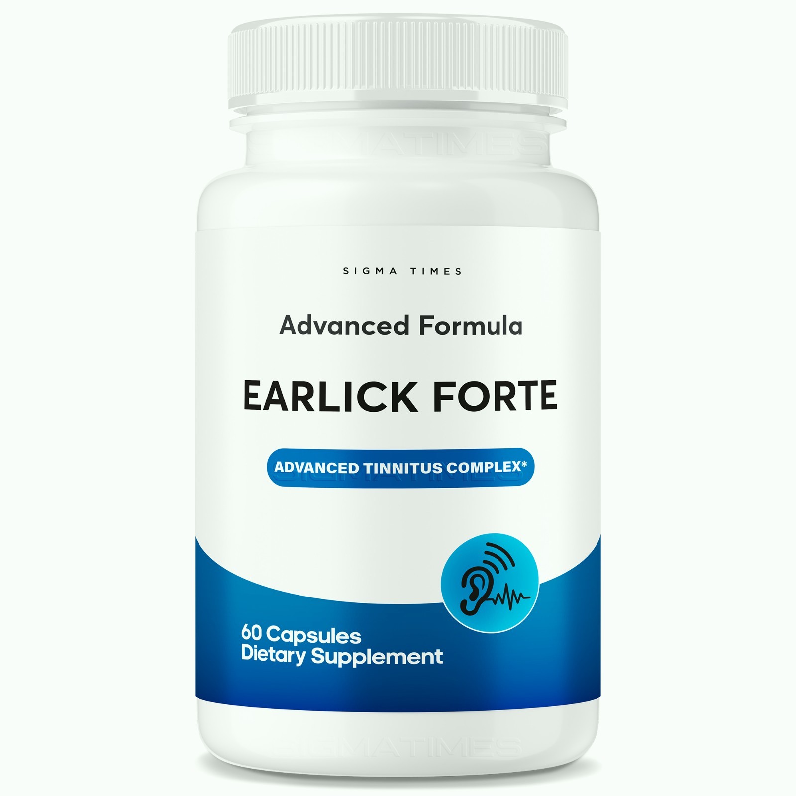 Earlick Forte Tinnitus & Hearing Support Pills to Reduce Inflammation 60ct