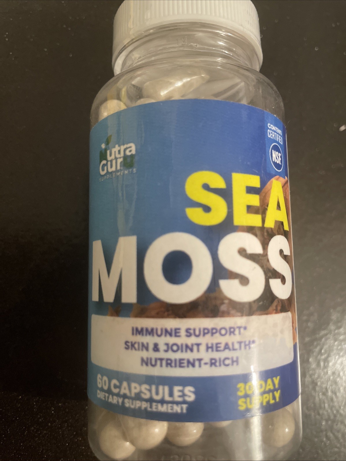 Nutra Guru Sea Moss Black Seed Oil Ashwagandha Ginger Energy 05/27