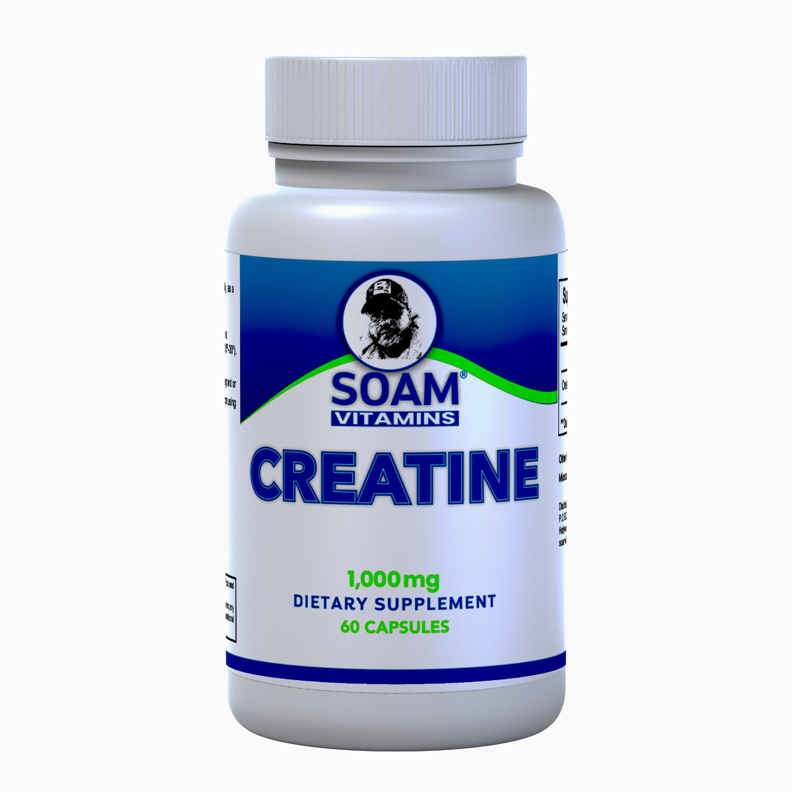 Creatine  Monohydrate 1000 mg –  Post Workout – Creatine Supplements – 60 CAP