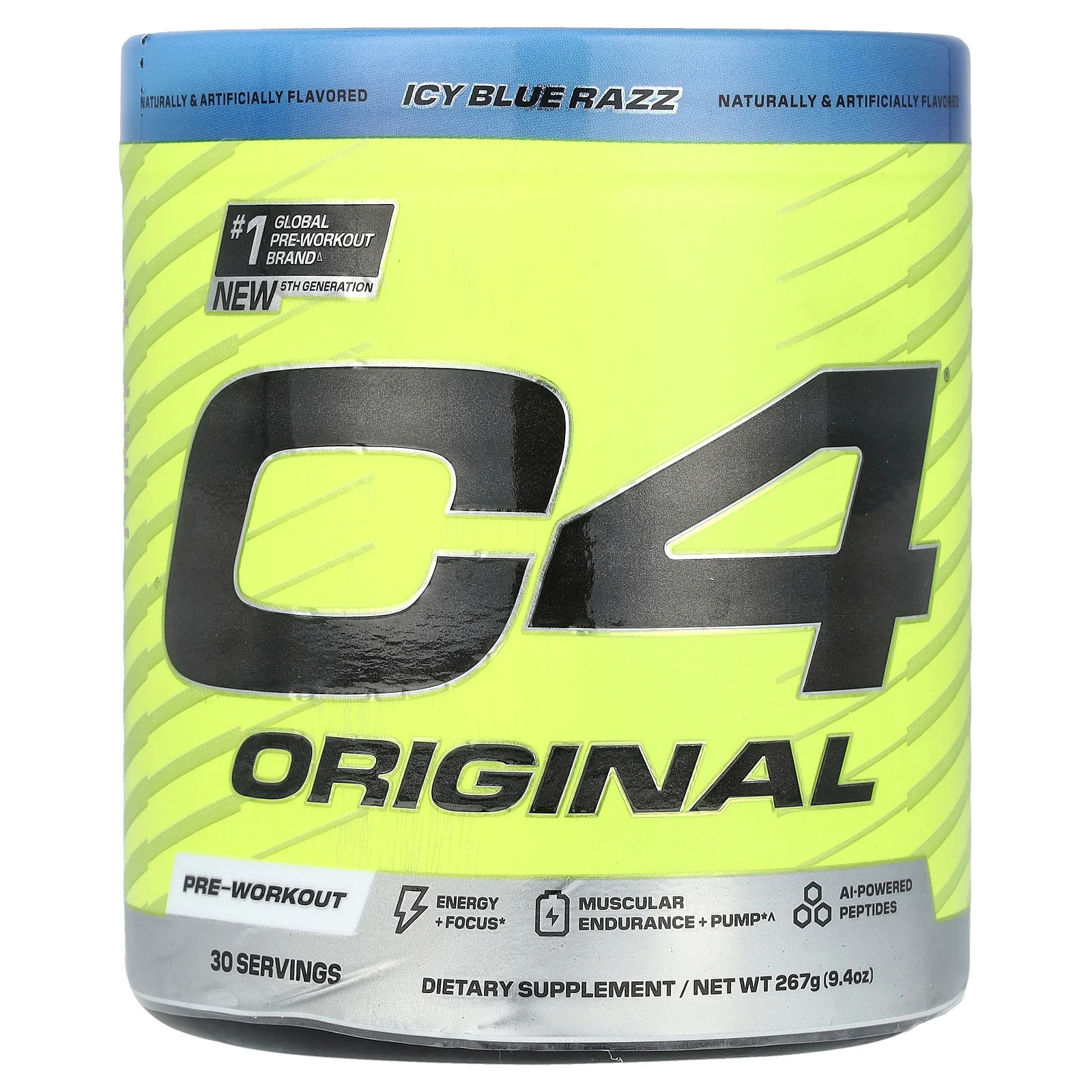 C4® Original, Pre-Workout, Icy Blue Razz, 9.4 oz (267 g)
