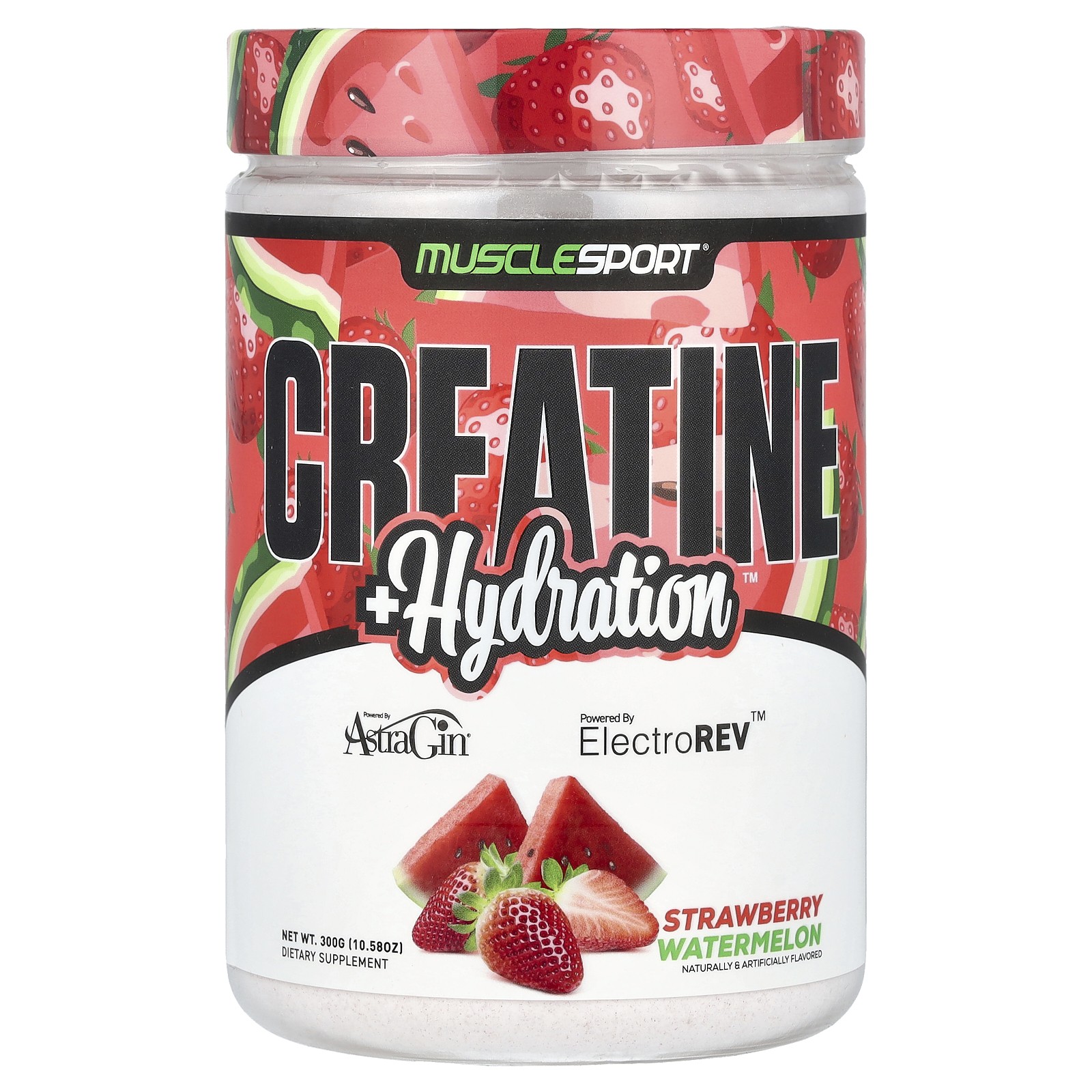 Creatine + Hydration, Strawberry Watermelon, 10.58 oz (300 g)