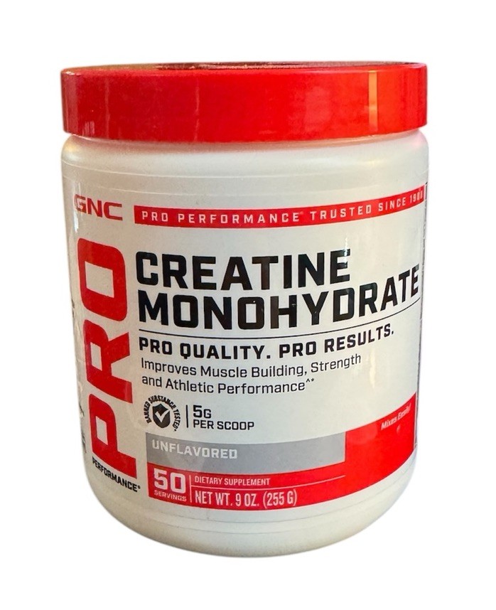 GNC Pro Performance Creatine Monohydrate Powder, Unflavored (50 Servings)