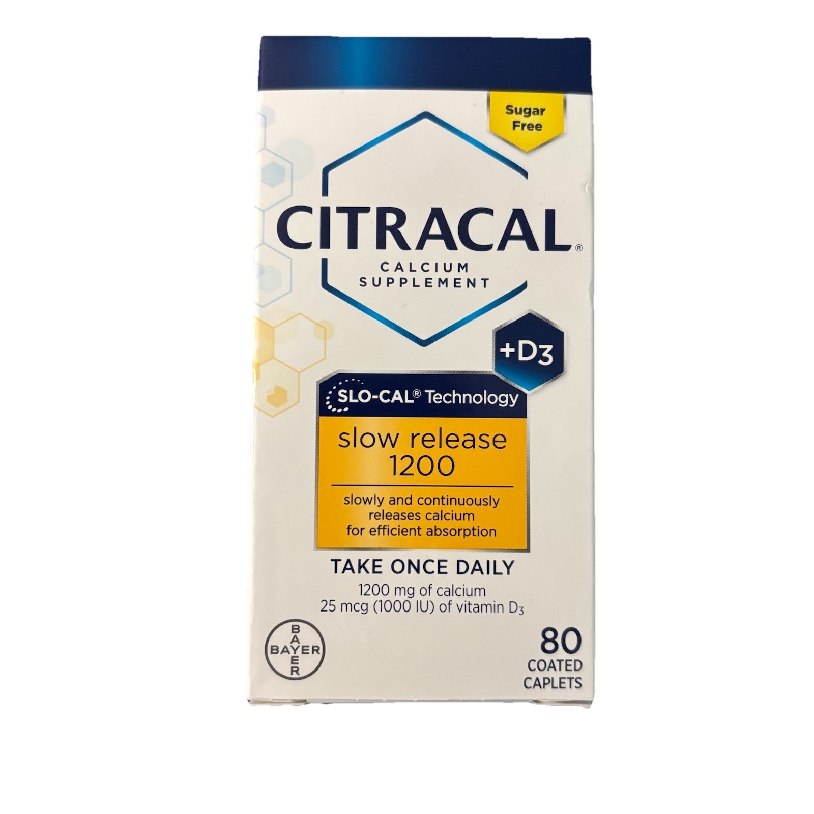 Citracal Slow Release 1200 Calcium Supplement Vitamin D3 80 Tablets 10/27