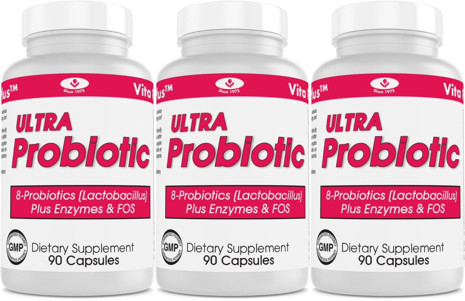 3 Pack Vita Plus Ultra probiotic 90 capsules