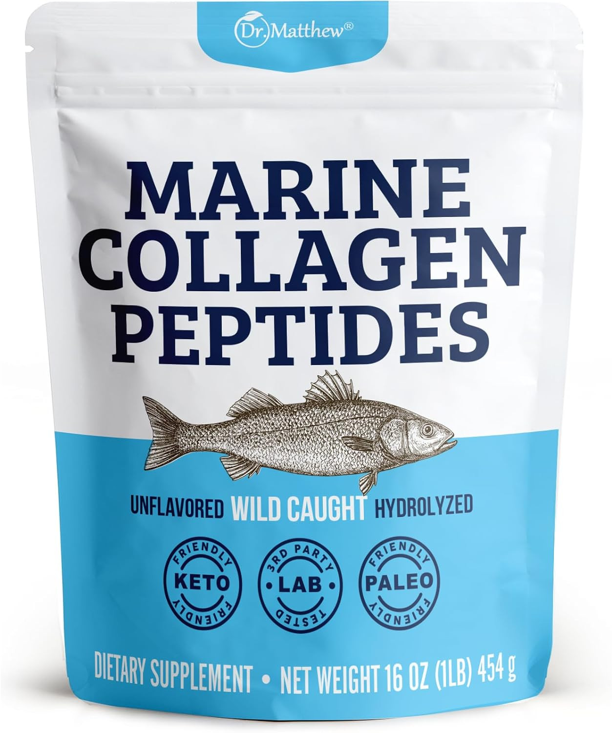 Marine Collagen Peptides Powder from Hydrolyzed Wild Caught Fish Protein – Hair