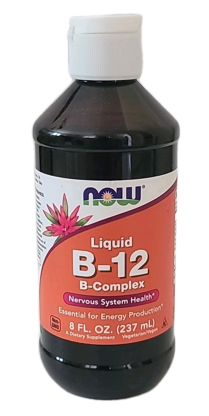 ( 1 ) NOW Foods Liquid VITAMIN B-12 Complex  8 fl oz / 237 mL• EXP : 10/2026