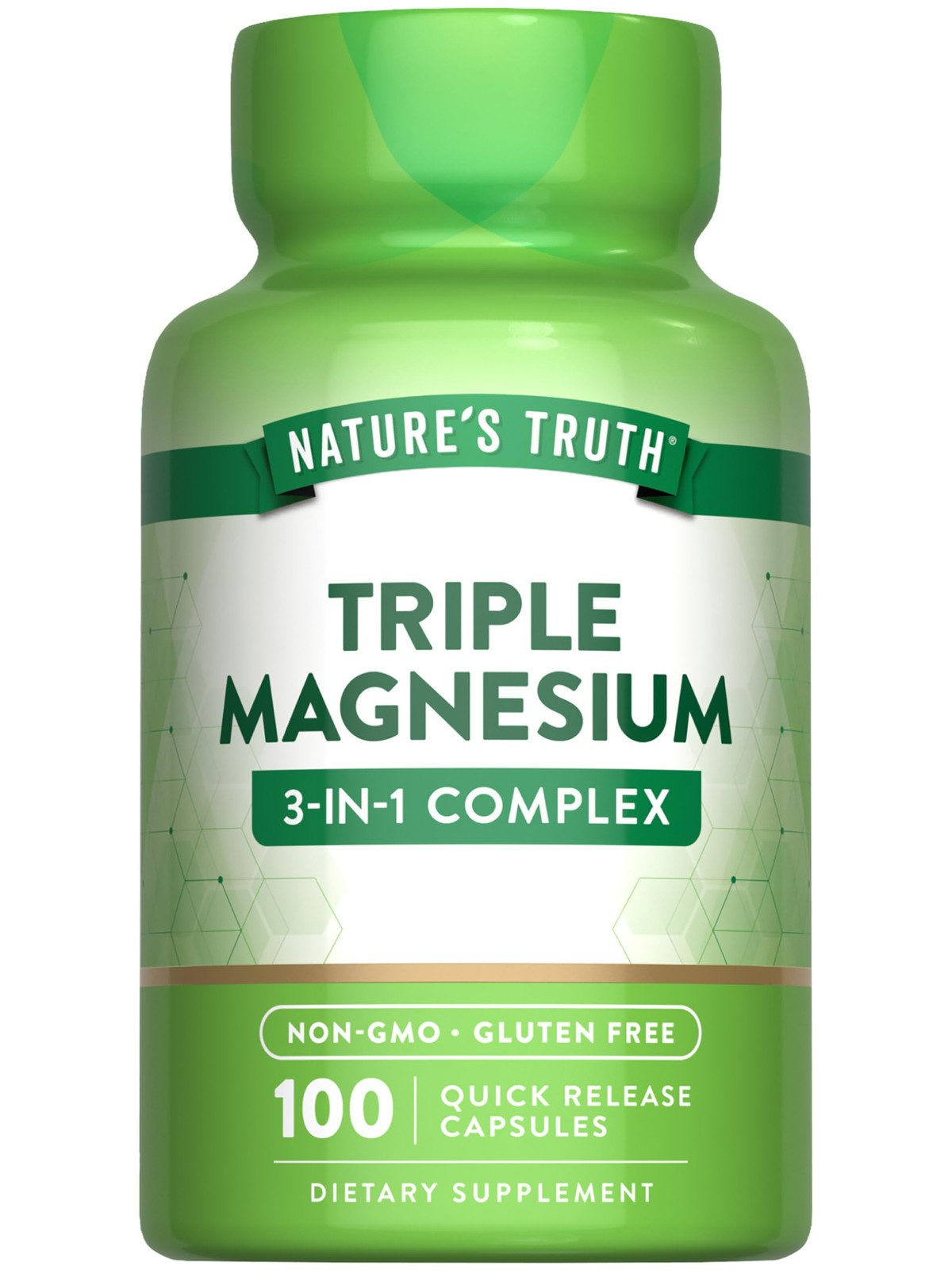 Triple Magnesium Complex 420Mg 100 Count High Potency Mineral Supplement