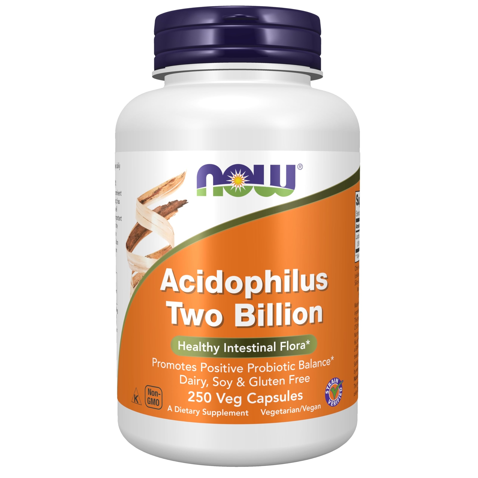 NOW Acidophilus Probiotic 250 Capsules Healthy Intestinal Flora 2 Billion CFU
