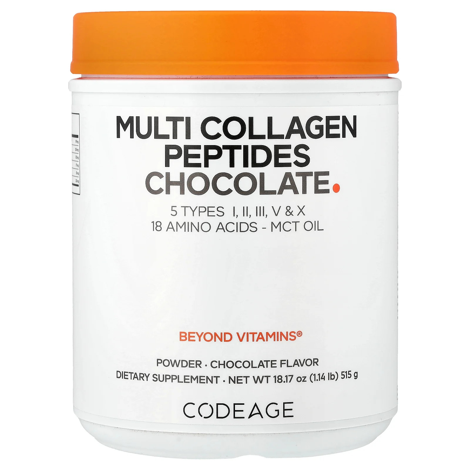 Multi Collagen Peptides Powder, Chocolate, 18.17 oz (515 g)