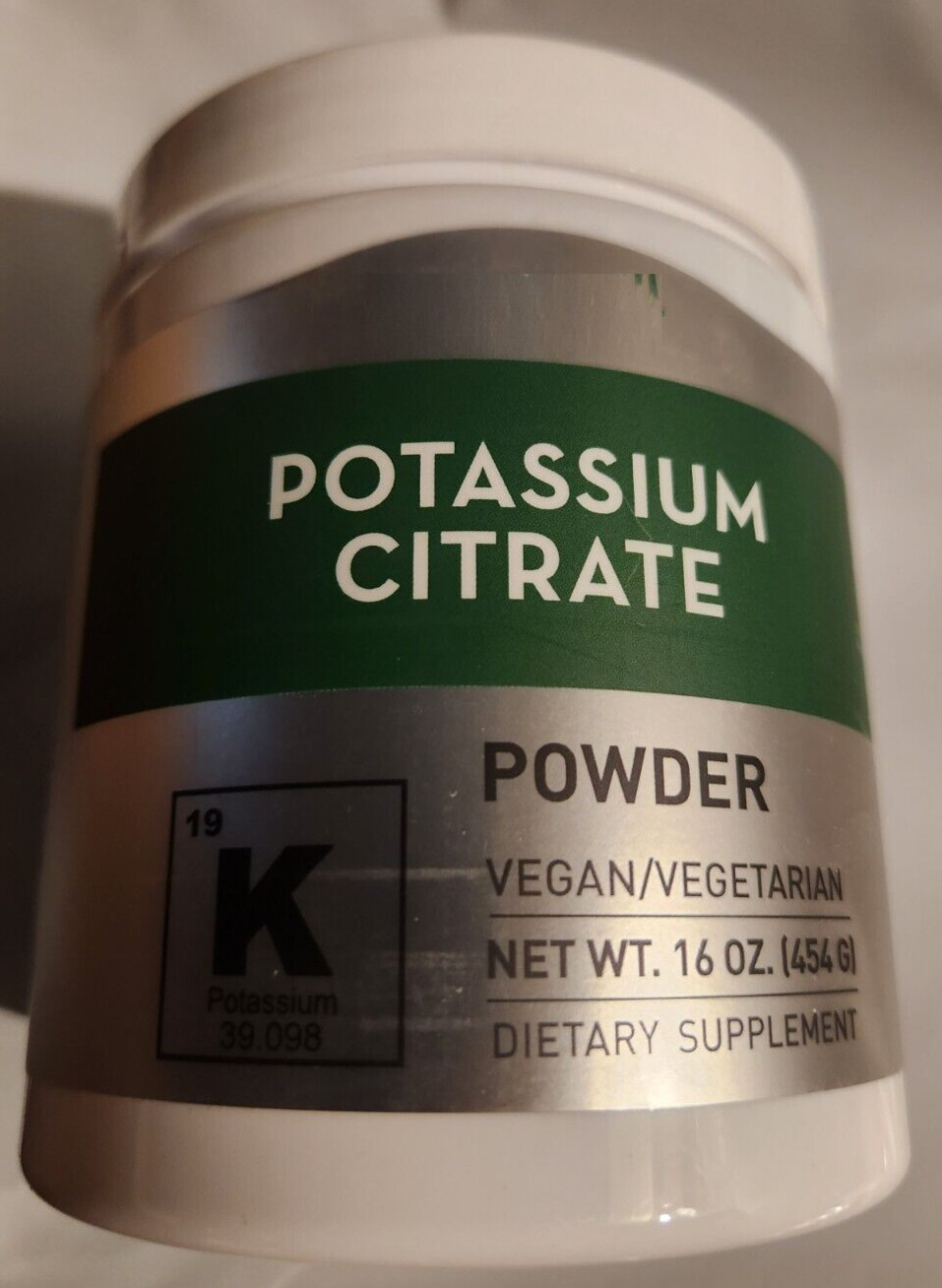 Potassium Citrate  Powder 1lb (454gms) No Gluten NON GMO No Preservatives/Vegan