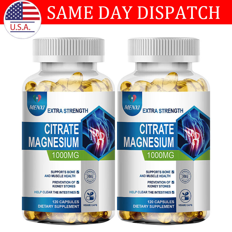 Magnesium Citrate Capsules 1000mg Per Serving – Hight Potency Capsules 240 Caps