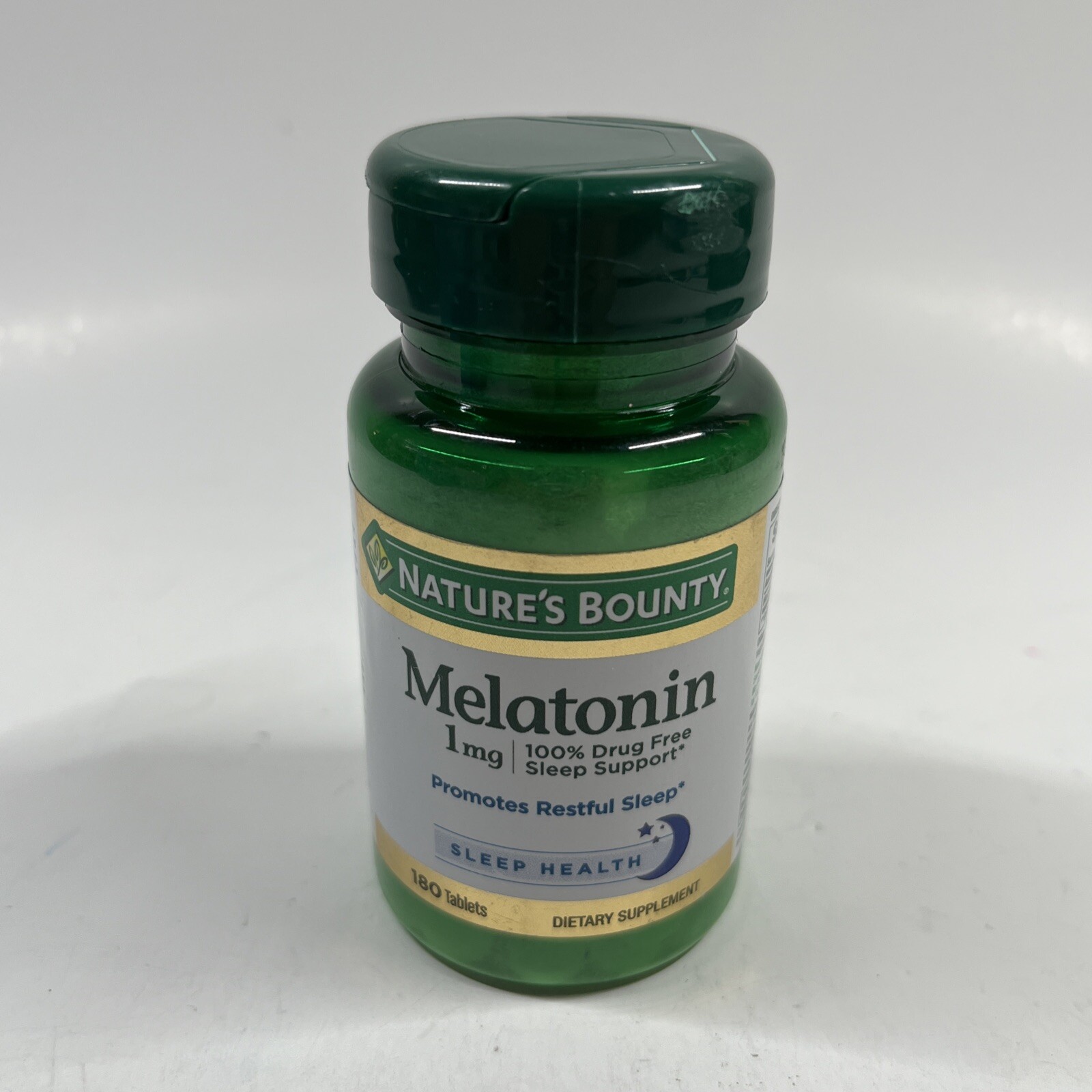 Natures Bounty Melatonin 1mg Dietary Supplement 180 Tablets Sleep Exp 08/2026