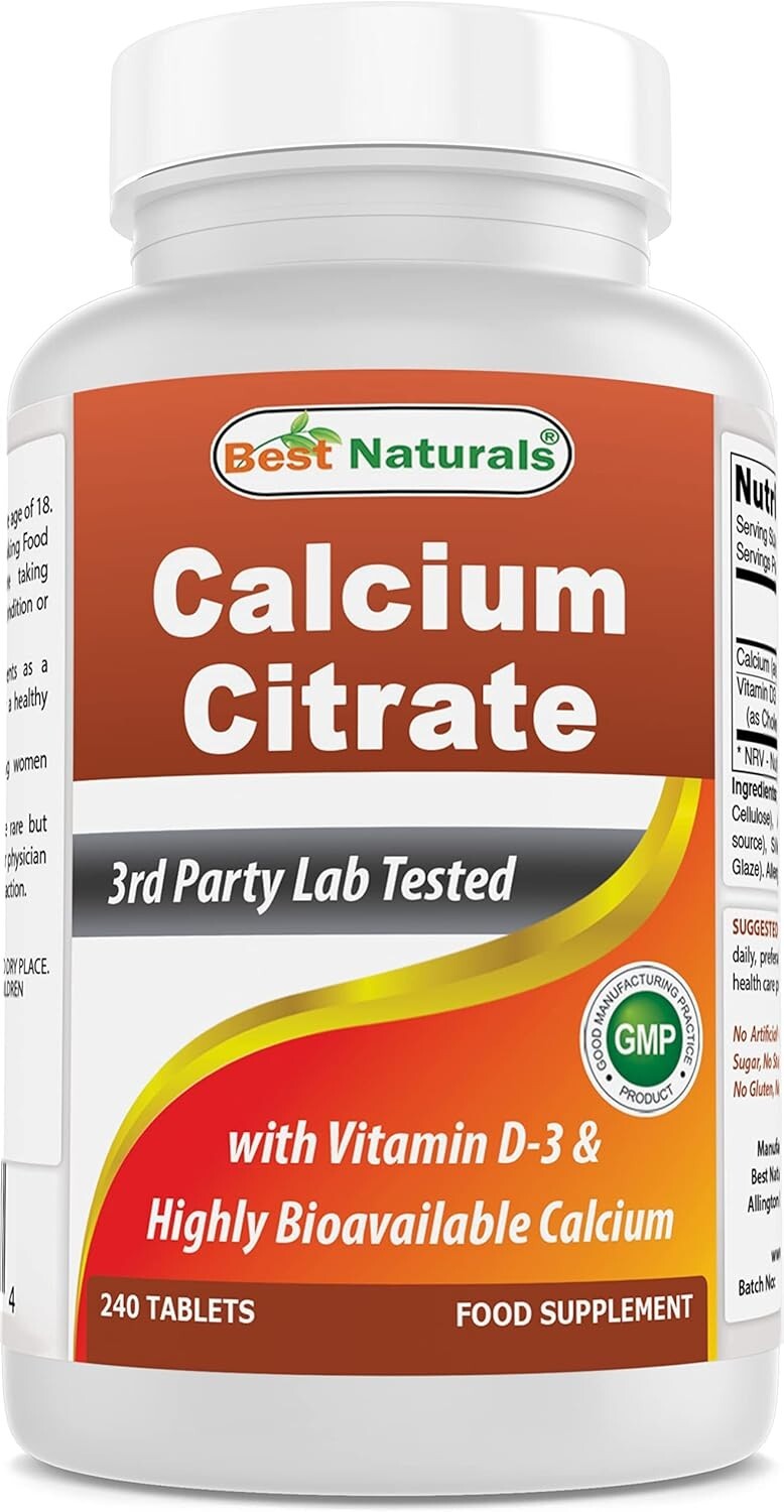 Calcium Citrate with Vitamin D-3 240 Tablets 240 Count Pack of 1