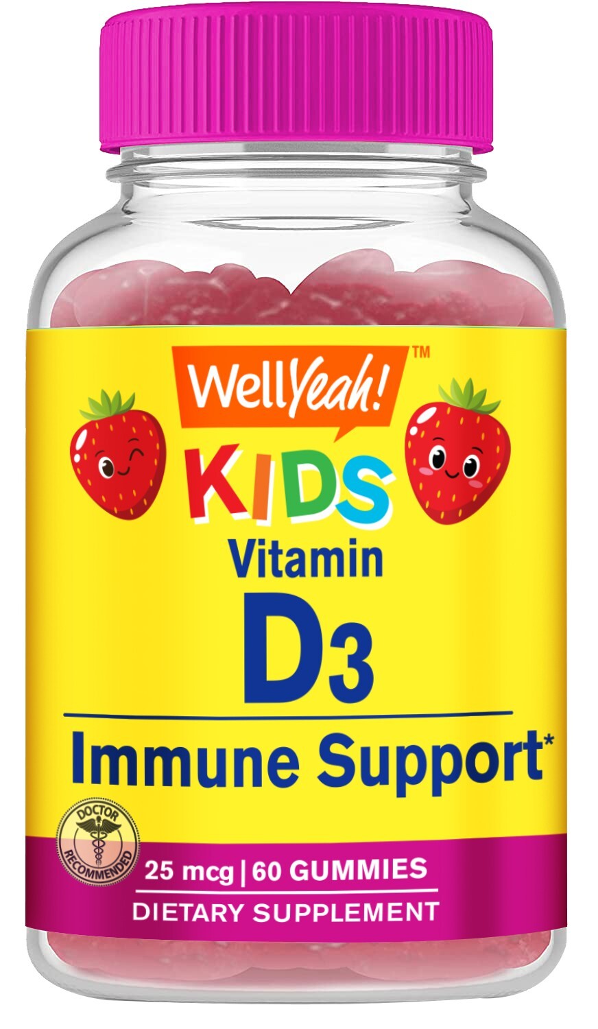 WellYeah Kids Vitamin D3 Gummies – 1000 IU