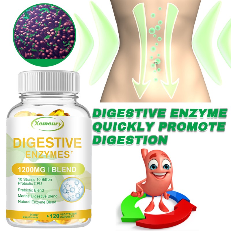 Complete Digestive Support – Enzymes, Probiotics, Prebiotics for Gas & Bloating.