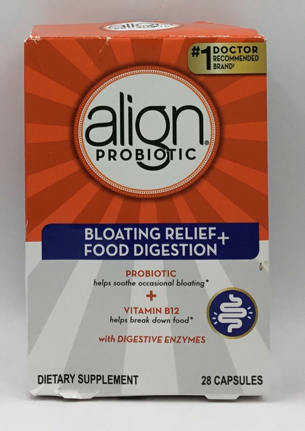 Align Probiotic Bloating Relief+Food Digestion 28 CT EXP 8/26 IMPERFECT BX